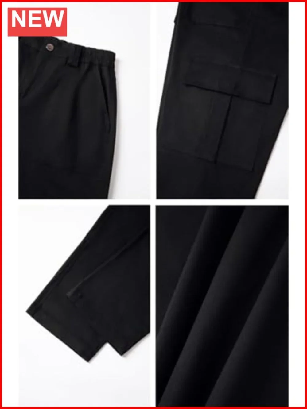 High Waisted Cargo Pants with 6 Pockets Y2K Streetwear